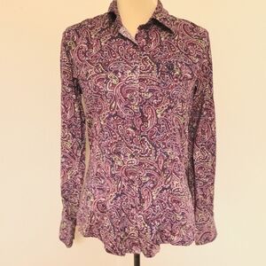 Cinch Purple Paisley Western Shirt Black Snaps